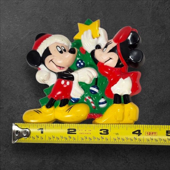 Vintage 1995 Disney Mickey & Minnie Mouse Christmas Magnet Holiday Tree Decor - Picture 4 of 5